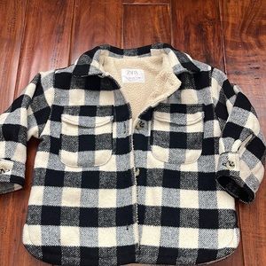 Zara ‘oversized’ plaid unisex fleece jacket